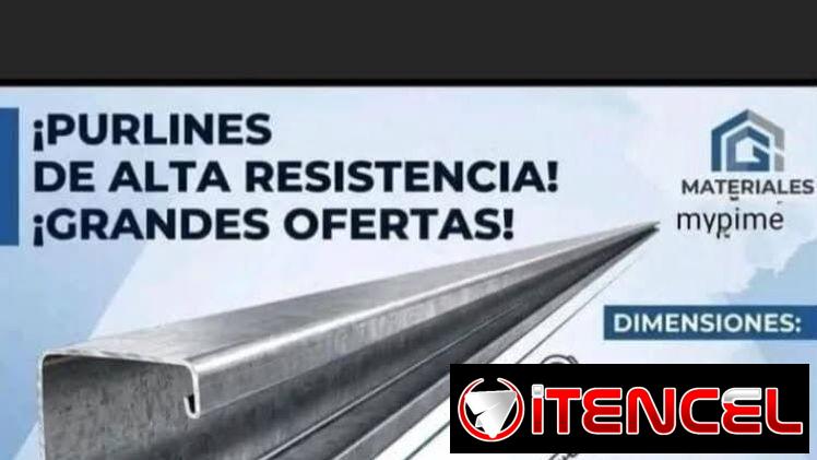 Tejas y purles galvanizadas.