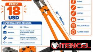 CIZALLA DE ACERO CON MANGO NARANJA 30" / 750 MM