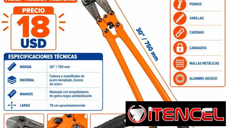 CIZALLA DE ACERO CON MANGO NARANJA 30" / 750 MM