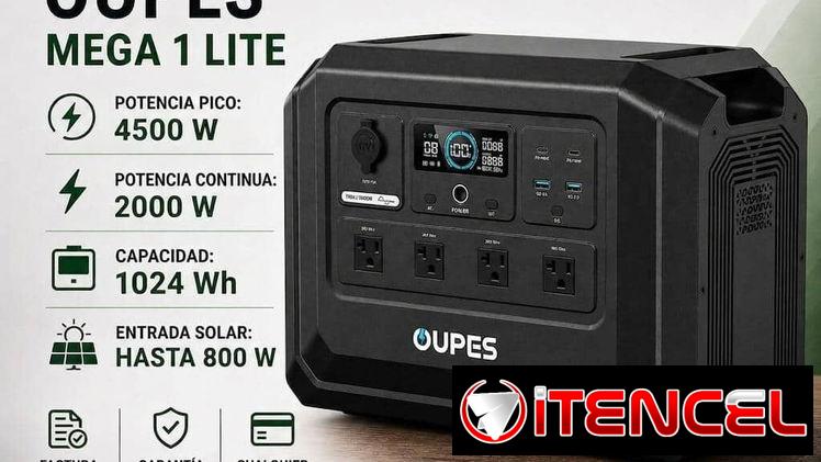 ⚡Oupes Mega 1 Lite 2000w y pico de 4200w *Capacidad 🔋 1024Wh*