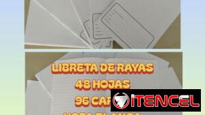 Libretas de rayas, hoja blanca