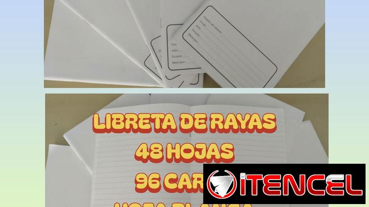 Libretas de rayas, hoja blanca