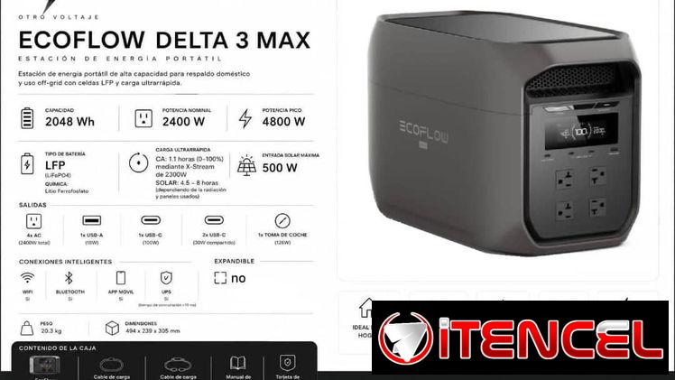 ⚡🔋 ESTACIÓN DE ENERGÍA ECOFLOW DELTA 3 MAX 🔋⚡