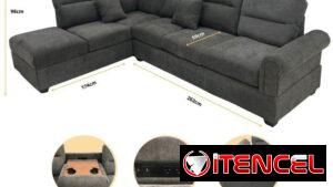 Sofá Grande En L 1450usd