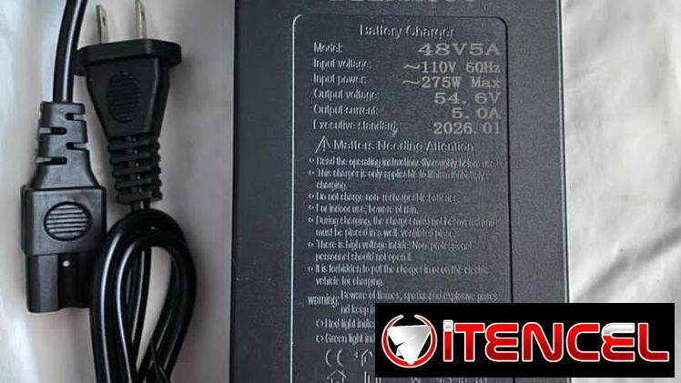 Cargador de Litio 48V 5A (54.6V) Carga Rápida – Nuevo – para Moto Eléctrica de todo tipo – Oferta