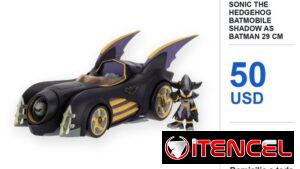 JAKKS Pacific DC x Sonic The Hedgehog Batmobile Shadow as Batman 29 cm