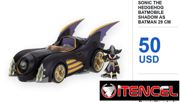 JAKKS Pacific DC x Sonic The Hedgehog Batmobile Shadow as Batman 29 cm