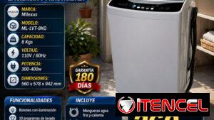 👔 LAVADORA AUTOMATICA 👔 8KG MILEXUS. MENSAJERIA CON FACTURA Y GARANTIA. 📲 54833699