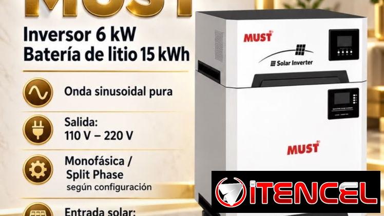 Inversor must 6 con 15  110 y 220 volt