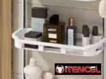 🧴Organizador multifuncional  ✅Plástico y metal  ✅Blanco hueso 🤍 🏷️$17 usd
