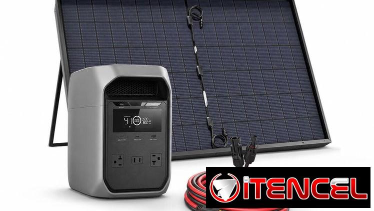 Combo Delta 3 Classic+Panel solar de 450w con su cable enchufado