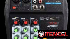 Consola mezcladora de 4 canales