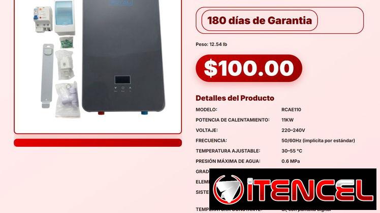 CALENTADOR DE AGUA ELÉCTRICO INSTANTÁNEO 11kW .