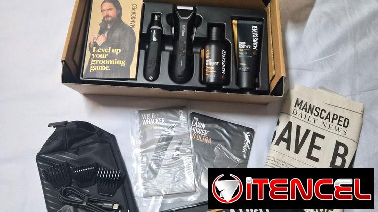 kit de aseo con máquinas de afeitar eléctricas.