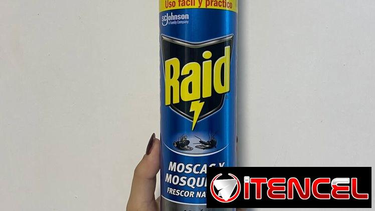Insecticida contra insectos voladores RAID, 400 ml, elimina en segundos moscas, mosquitos, abejorros, avispas, polilla — foto 2