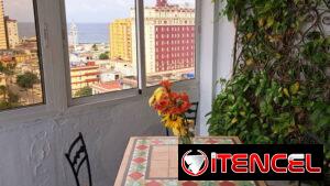 🏢 🌊ALQUILER DE LUJO EN EL VEDADO | GALERÍA HABANA VISTAS AL MAR • ELECTRICIDAD 24/7 • CORTA Y LARGA ESTANCIA VED-001