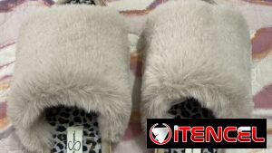 Chancletas con peluche arriba #38