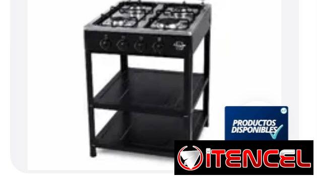 Cocina de gas future téch de 4 quemadores