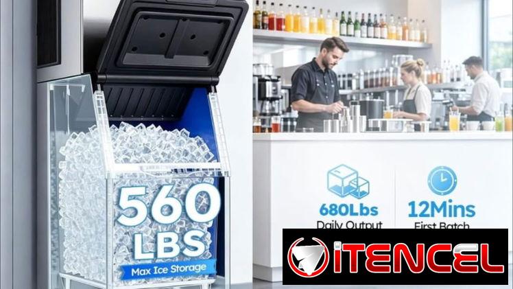Maquina de hielo de 680 libras de hielo x 24h