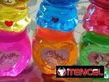 Slime con envase de osito y corazón, varios colores (JUGUETE)