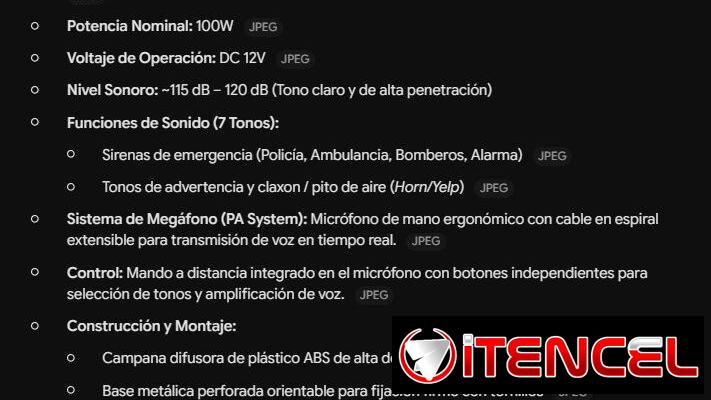 Kit de Sirena Electrónica y Megáfono Automotriz (Siren Horn 100W / 7 Tonos) 35 USD — foto 2