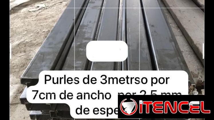 💫💫PURLES DE 3 METROS DE LARGO X 7 CM DE ANCHO Y 2 MM DE GRSOR GALBANIZADOS .MAXIMA CALIDAD