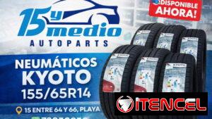🛞 ¡ATENCIÓN CONDUCTORES! 🛞Neumáticos Kyoto 155/65 R14 en 15yMedio Autoparts.