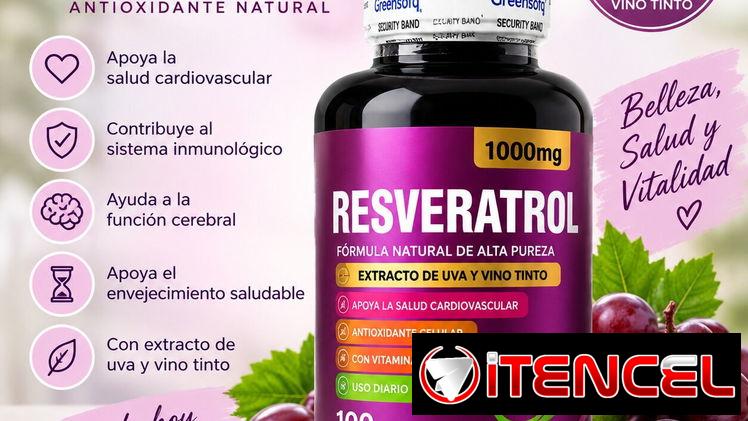 Resveratrol Suplemento Natural Salud Cardiovascular Sistema inmunologico Envejecimiento saludable Antioxidante Cerebral — foto 1