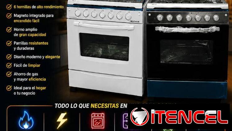 Cocina de horno milexus con 6 hornillas