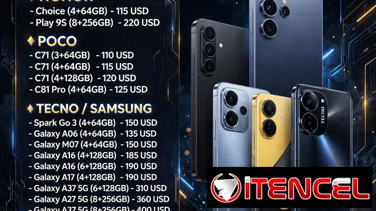 OFERTAS PREMIUM CELULARES – GAMA MEDIA Y ALTA 🔥 ¡Desde 110 USD hasta lo más top!