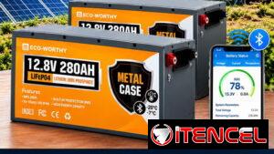 Paquete de 2 baterías LiFePO4 de 12V 280Ah