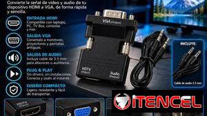 ADAPTADOR HDMI A VGA + AUDIO