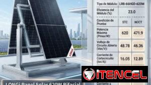 Paneles solares bifaciales de 620w
