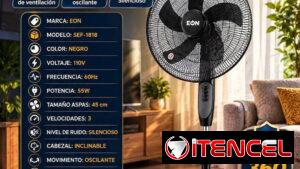 🍃 EON 🍃 VENTILADOR DE PEDESTAL 18" EON. ENTREGA GRATIS CON FACTURA Y GARANTIA. 📲 54833699