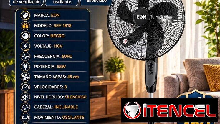 🍃 EON 🍃 VENTILADOR DE PEDESTAL 18″ EON. ENTREGA GRATIS CON FACTURA Y GARANTIA. 📲 54833699