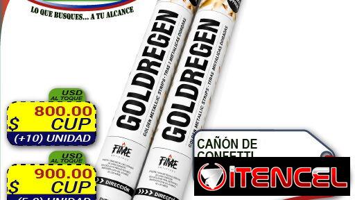 CAÑÓN DE CONFETTI DORADO