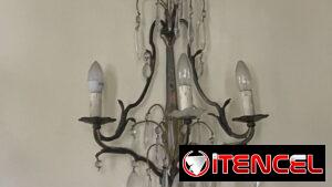 Pareja de apliques broce y lágrimas