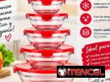 Set de posuelo de cristal con tapa 5 piezas