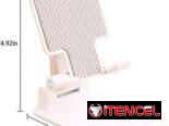 Soporte plegable para teléfono disponible en negro y blanco