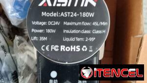 Bomba de agua de 24V con una potencia de 180W