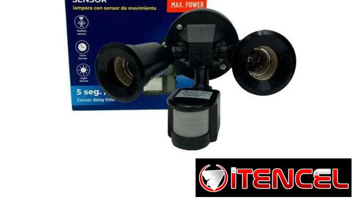 Lamparas con sensor de movimiento, colores disponibles blancas y negras