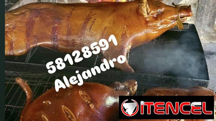 Puerco, asado, pierna, asado, comida cubana, comida criolla — foto 3