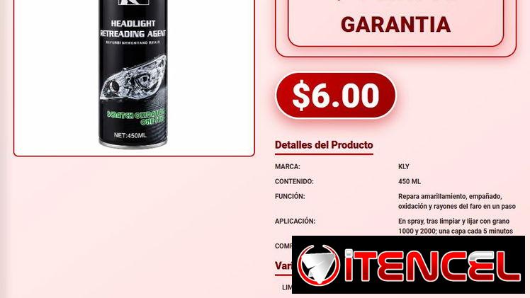 LIMPIADOR DE FAROS 450 ML .