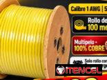 Bobinas de cable eléctrico calibre 1 AWG de 50mm² ⚡ Rollos de 100 metros multipelo y 100% cobre ✨