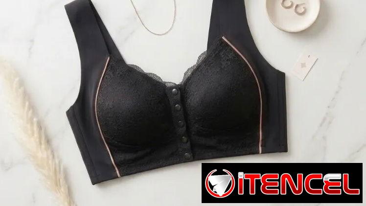 Sujetador de Soporte Premium con Cierre Frontal y Detalle de Encaje Talla XXL