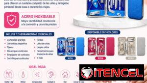 Manicura y Pedicura Con Estuche Premium / Kit de 12 PCS