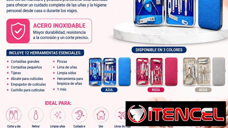 Manicura y Pedicura Con Estuche Premium / Kit de 12 PCS