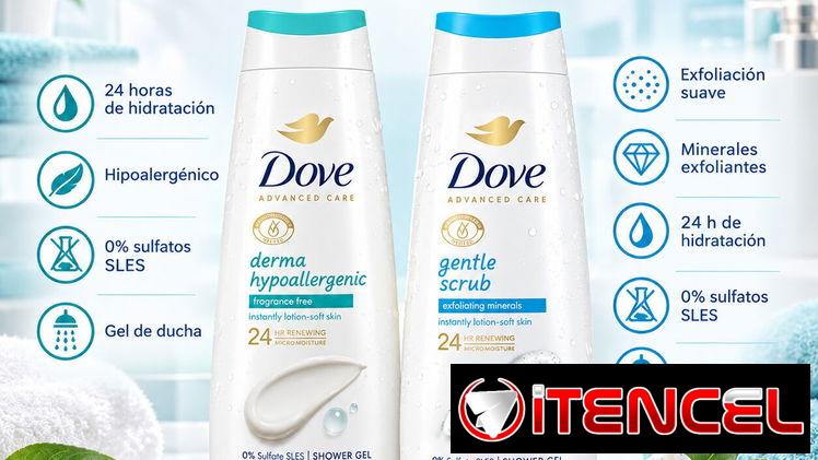 Gel de baño Dove y Palmolive 400 ml 10 usd
