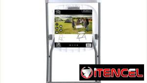 silla plegable blanca