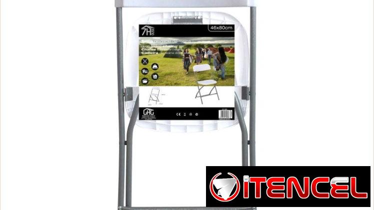 silla plegable blanca
